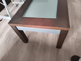 Mesa de centro madera y cristal