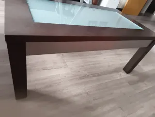 Mesa de centro madera y cristal