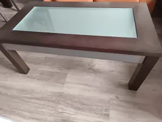Mesa de centro madera y cristal