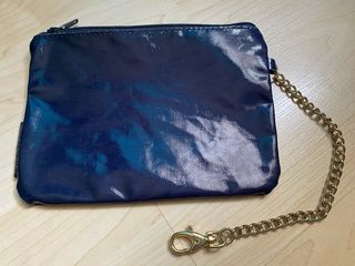 Pochette O BAG donna blu con catena oro