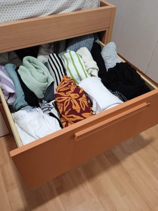 Cama nido plegable 90cm con cajones