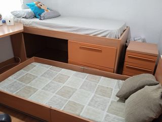 Cama nido plegable 90cm con cajones
