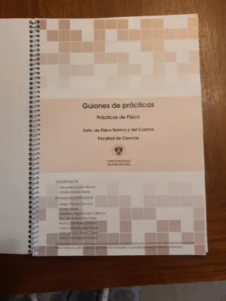 Guiones de Prácticas de Física.