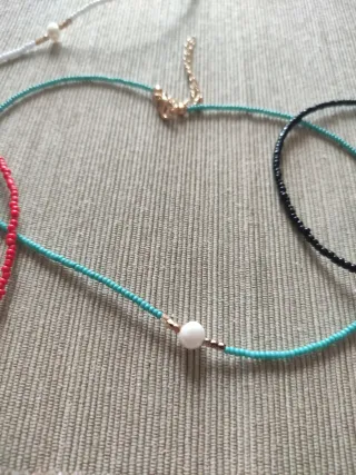 6 Gargantillas Perla Río