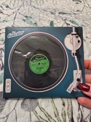 Set 4 posavasos diseño tocadiscos