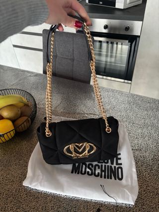 Borsa Love Moschino nera e oro