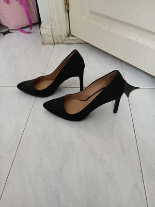 Zapatos negros tacon mujer 38
