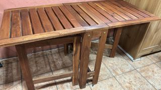 Mesa madera extensible / plegable exterior jardín
