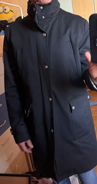 Cappotto Zara Nero Taglia L