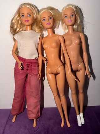 Lotto 4 Bambole Barbie vintage + 3 omaggio mattel