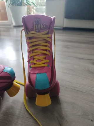 Patines de niña rosas talla 34-35