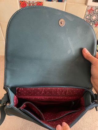 Borsa a tracolla blu petrolio
