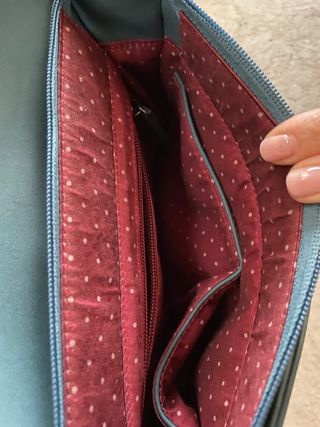 Borsa a tracolla blu petrolio