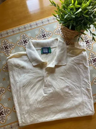 Polo Sergio Tacchini crema retro vintage