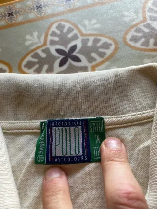 Polo Sergio Tacchini crema retro vintage