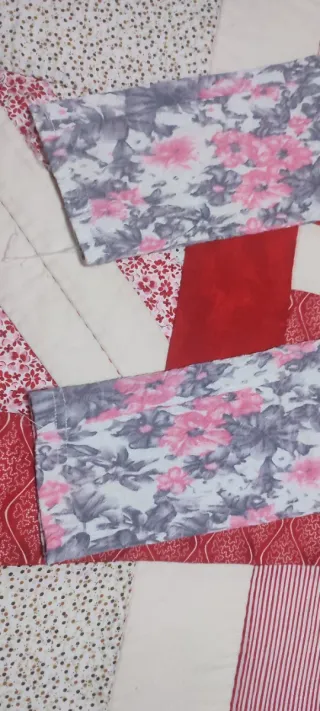 Pantalón estampado flores mujer