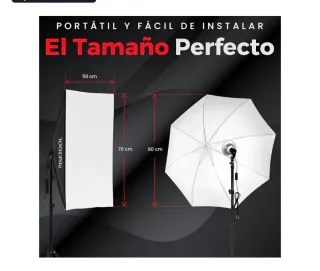 Kit Fotografía: Focos, Croma, Flash, Reflector