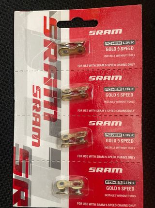 Eslabones Cadena SRAM Power Link Gold 9 Speed