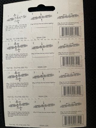 Eslabones Cadena SRAM Power Link Gold 9 Speed