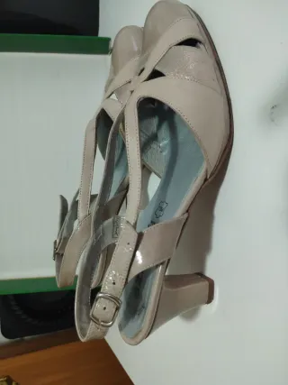 Zapatos de fiesta Azur's mujer beige/dorado