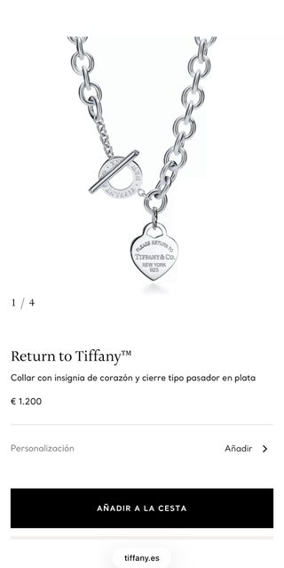 Collar Tiffany & Co. Plata 925 Corazón