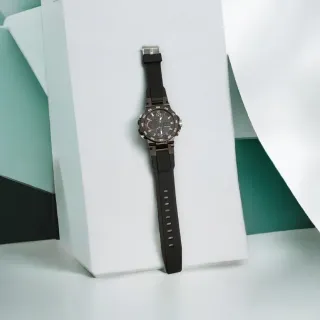 Reloj Deportivo Hombre Negro y Plateado