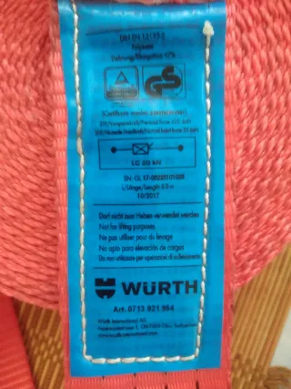 Cinchas de Amarre de Carga .10€ cada una