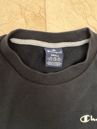 Sudadera Champion Negra y Gris Talla S
