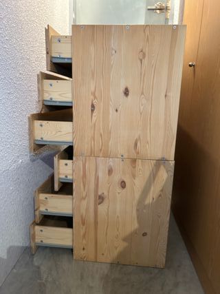 Cómoda de madera de 3 cajones IKEA IVAR
