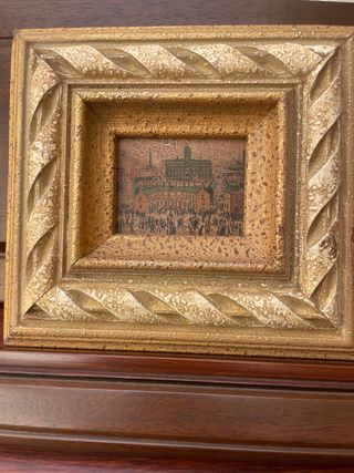 2 Cuadros Óleo Marco Dorado