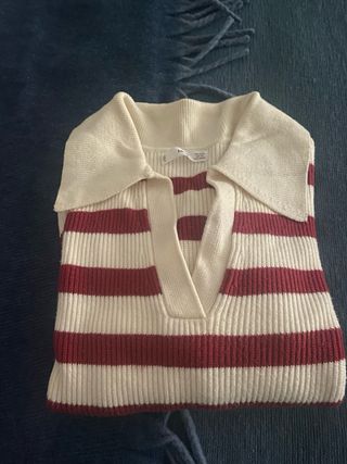 Jersey MNG tipo polo rayas Talla S