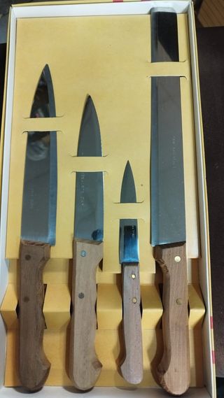 Set 4 Coltelli AMC Acciaio Inox Manico Legno