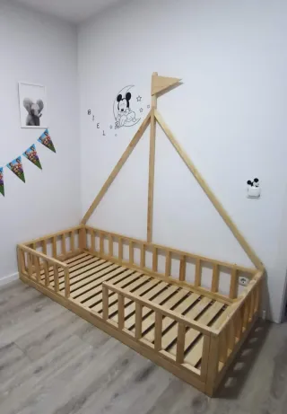 Cama Infantil Barco Montessori Madera