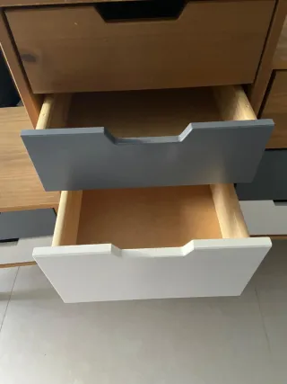 Lote Muebles Habitación Madera y Gris