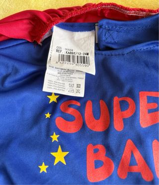 Disfraz Super Baby con capa para bebé