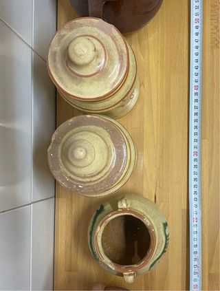 Lote de tarros antiguos decorativos
