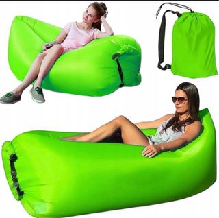 Sofá de aire inflable verde