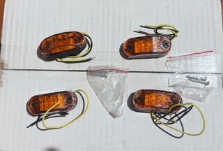 4 Luces LED Posición Homologadas Naranja
