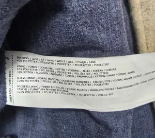 Abrigo Mango Lana Talla L Beige