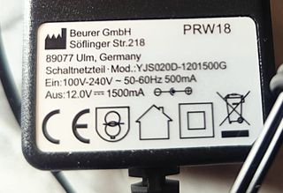 Cargador ADAPTADOR Beurer GmbH PRW18 12V 1500mA