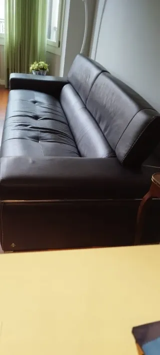 Sofá Natuzzi de Piel Marrón