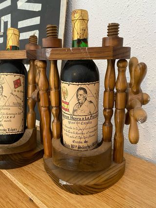 Botelleros madera estilo náutico militar