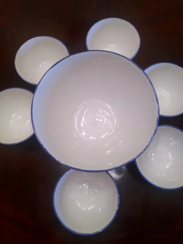 Juego ensalada cerámica Manises flores