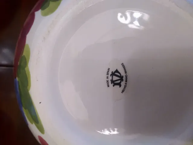 Juego ensalada cerámica Manises flores