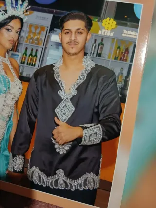 Traje Gitano Novio Negro y Plata