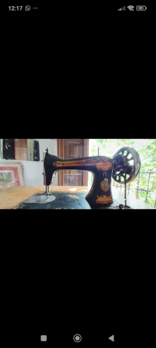 Máquina de coser Singer antigua