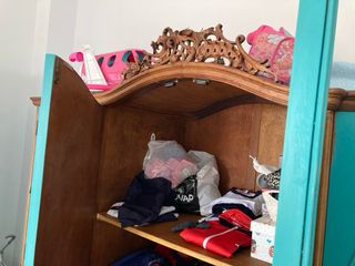 Armario restaurado madera verde