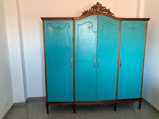 Armario restaurado madera verde