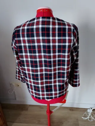 Chaqueta cuadros azul y rojo