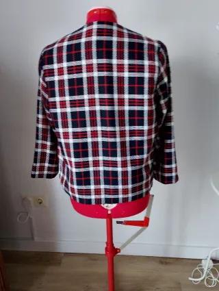 Chaqueta cuadros azul y rojo